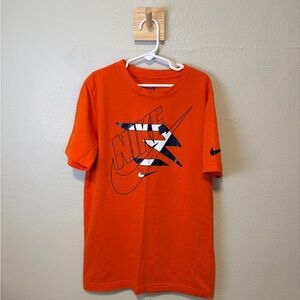 Nike Men's Bold Orange Tee with Graphic Design